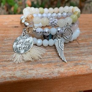 Recovery Sobriety Bracelet NA or AA Charm